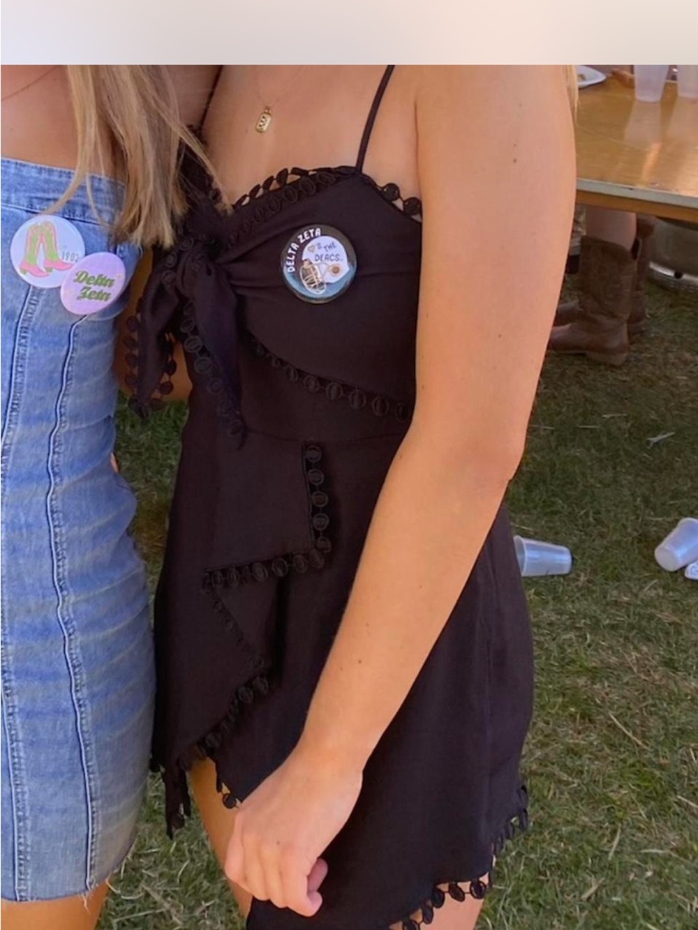 Francesca's Black Spaghetti-Strap Romper